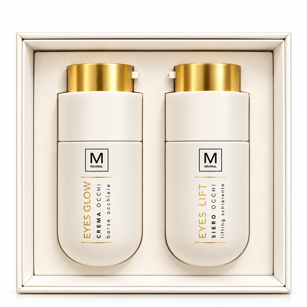 Minimal : crema occhi borse occhiaie 30 ml + siero occhi liftante schiarente 30 ml