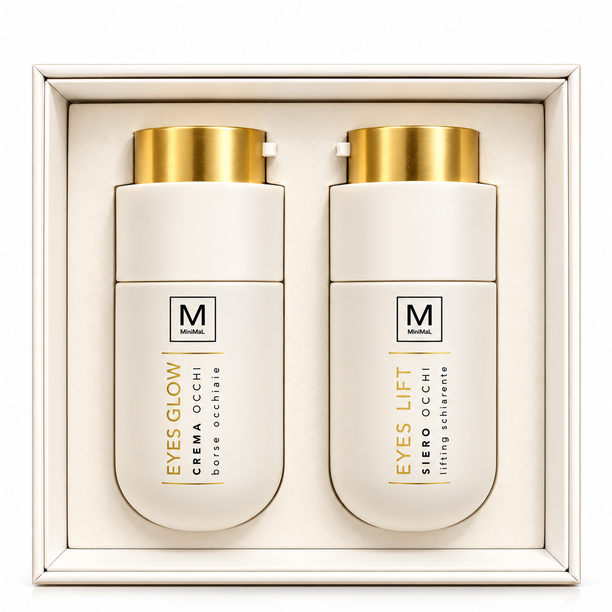 Minimal : crema occhi borse occhiaie 30 ml + siero occhi liftante schiarente 30 ml